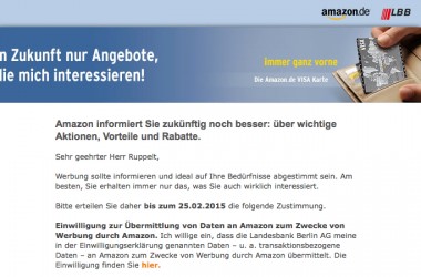 Landesbank Berlin gibt Kontodaten an Amazon weiter