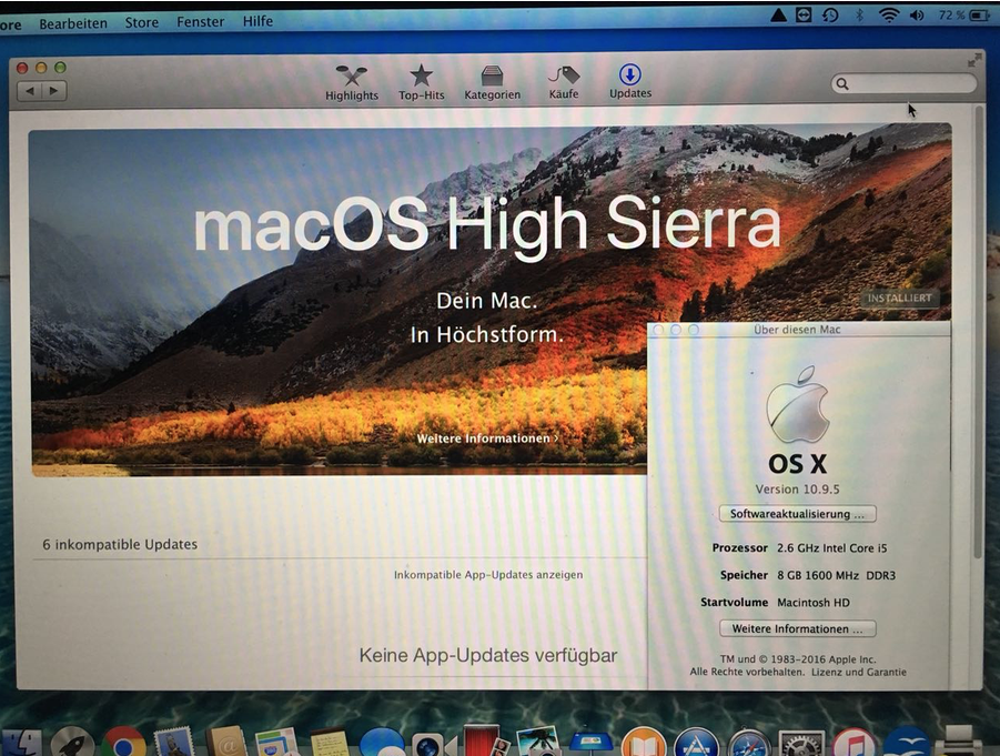 Apple OS X High Sierra Version 10.9.5