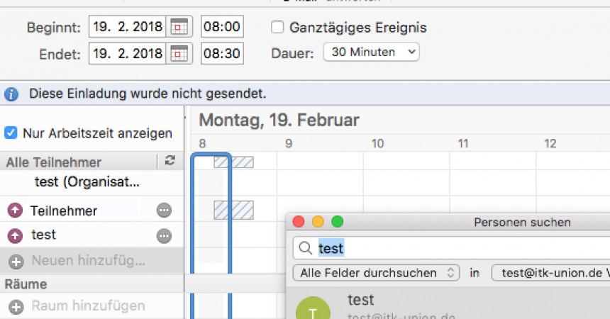 Termine aus Gruppenkalender verschwinden, sobald Teilnehmer zusagt