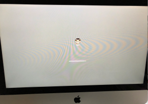 macOS Update grauer Hintergrund Hang
